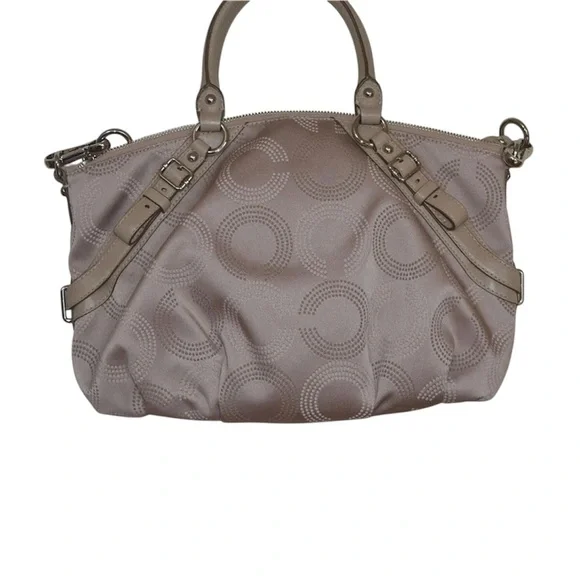 Coach Madison Vintage Dotted Op Art Sophia Satchel with Turquoise Interior - Picture 3 of 16